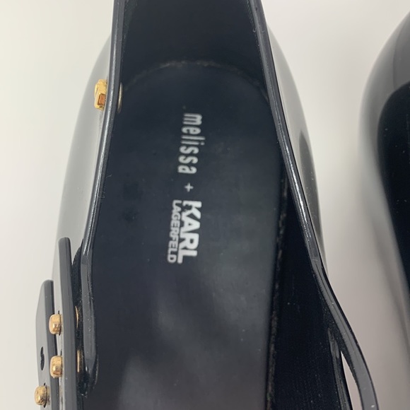 Karl Lagerfeld x Melissa black jelly shoes 8 US - Picture 10 of 11
